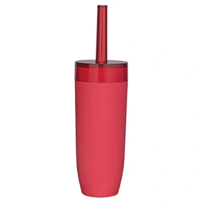 Image of Sealskin Bloom Toilet Brush and Holder, ABS, Red, 10.5 x 36 cm