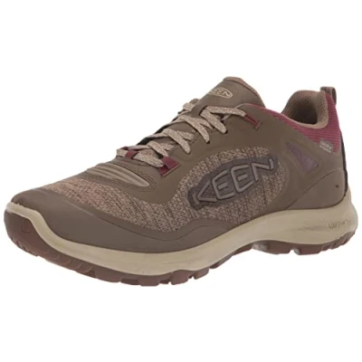 Image of KEEN Women&#039;s Terradora Flex Waterproof Hiking Shoe, Canteen/Windsor Wine, 4 UK