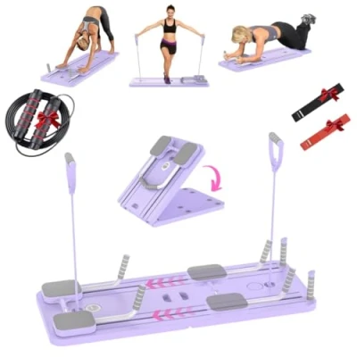 Image of Premium Pilates Board Reformer Set 2024 Multi Purpose Foldable Ab Trainer Machine, Full Body Workout Equipment, Home Gym Core &amp; Abs Board, 5in1 Sliding Exercise