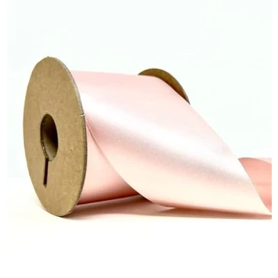 Image of 1001 70mm 70 Pale Pink Berisfords NewLife Satin Ribbon 100% Recycled 20m Reel