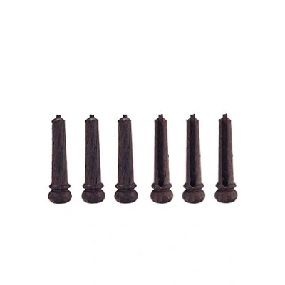 Image of Alnicov Guitar Bridge Pins Rosewood Acoustic String Pegs Slotted Wooden Endpin Replacement Parts 6PCS