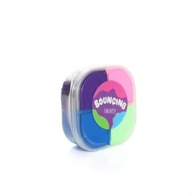 Image of Bouncing Putty Pack of 1 Blue, Green, Pink &amp; Purple 4 Tone Bouncy Kids Squishy Fun Christmas Stocking Filler Childs Party Bag Fidget Games