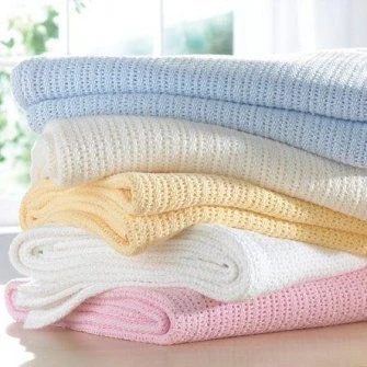 Image of Izziwotnot Cellular Blanket, Lemon, Cot/Cot Bed