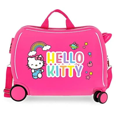 Image of Hello Kitty You are Cute Pink Kids Rolling Suitcase 50x39x20 cm Rigid ABS Combination lock 38 Litre 2.1 Kg 4 Wheels Hand Luggage