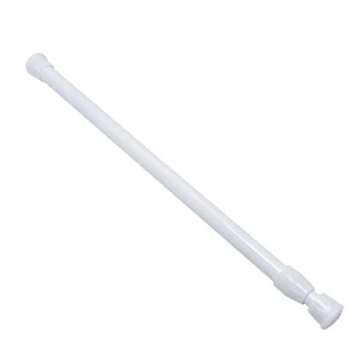 Image of Gemini_mall® Aluminium Extendable Shower Curtain Tension Rod, White, 55 90cm, for Net Curtains or Lightweight Voiles