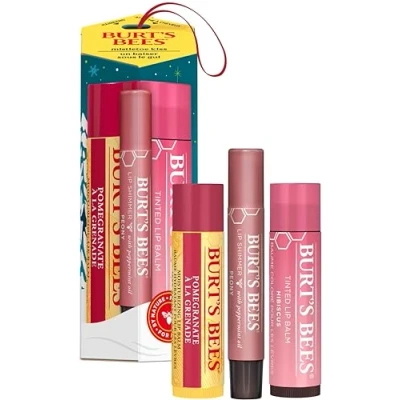 Image of Burt&#039;s Bees Moisturising Lip Balm, Tinted Balm and Shimmer, Mistletoe Kiss
