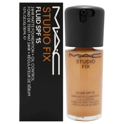 Image of Studio Fix Fluid SPF 15 24Hr Matte Foundation Plus Oil Control NC45 by MAC for Women 1 oz