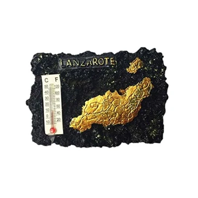 Image of Lanzarote Spain 3D Fridge Magnet Thermometer Style Travel Sticker Souvenir,Home &amp; Kitchen Decoration,Spain Refrigerator