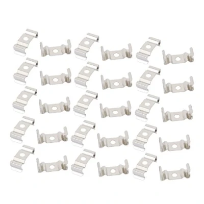 Image of Sourcingmap 20 Pcs T4 Fluorescent Tube Lamp Lampholder Bracket Clip Silver Tone