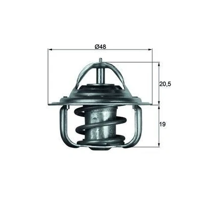 Image of 1509953, 1559637, 1571879, 6100629, 6100630 Engine thermostat MAHLE ORIGINAL TX 5 92D 92C 48mm with seal FORD: Escort 6