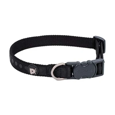 Image of Petface Tonal Dots Print Dog Collar, Large, Black