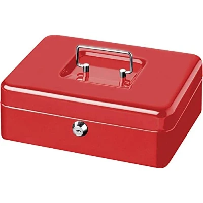 Image of Burg Wachter 10&quot; Money Cash Box, Red