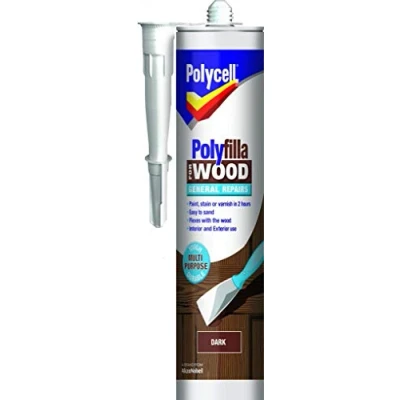 Image of Polycell Polyfilla Wood General Repair 480gm Dark Cartridge