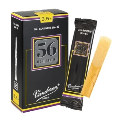 Image of Vandoren &quot;56 rue Lepic&quot; Bb clarinet reeds, box of 10 Strength 3,5+