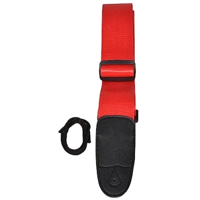 Image of Chord Nylon Webbing Adjustable Guitar Strap Red