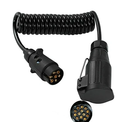 Image of JVJ 2.0m Adapter Plug 7 to 13 pin Cable 12 V Trailer Caravan Extension Lead Connection for RV caravans motorhomes car tracktor Accessories