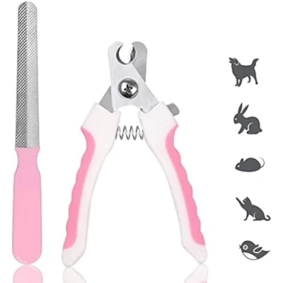 Image of YNR Dog Nail Clippers for Large, Medium and Small Breed Professional Pet Clipper Suitable Cats, Rabbits Guinea Pigs With Safety Lock Protective Guard to Avoid Over Cutting