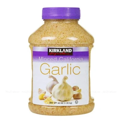 Image of Kirkland Signature Spice Seasoning Minced California Garlic Dressing Jar 1.36kg