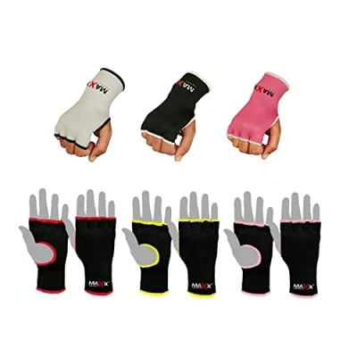 Image of MAXX Boxing Wraps Hand Mma Gloves Inner Thai Muay Wrist Pair (L, White)