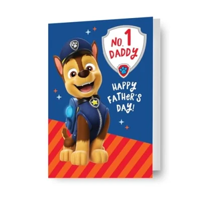 Image of paw patrol, daddy, fathers day card