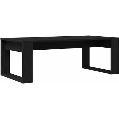 Image of vidaXL Black Oak Coffee Table 102x50x35 cm Made of Engineered Wood