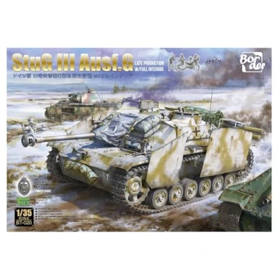 Image of Border Model BT 020 StuG III Version G with Full Interior and Figures Scale 1:35