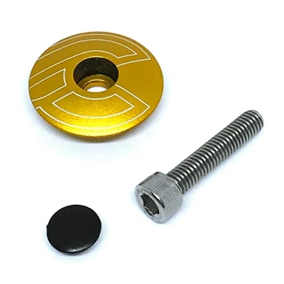 Image of Cinelli Stemma Top Cap, Gold, One Size