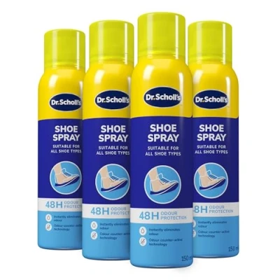 Image of Scholl Fresh Step Shoe Spray 150ml Anti Odour Spray, Up To 24 Hour Freshness, Pack of 4