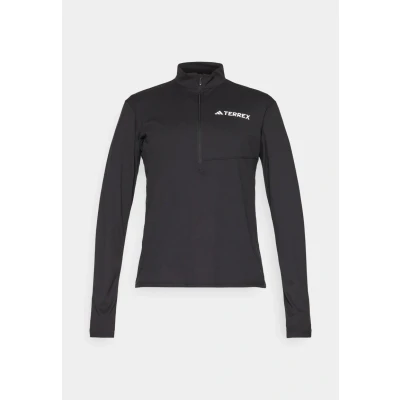 Image of Adidas Terrex Multi HALF ZIP Longsleeve Long sleeved top, Women&#039;s, Size: XXS, Black