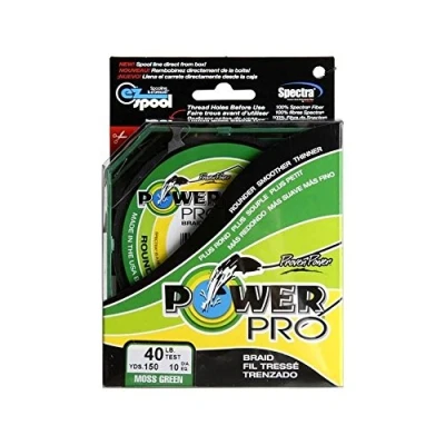 Image of Power Pro Spectra Fiber Braided Fishing Line, Moss Green, 150YD/40LB