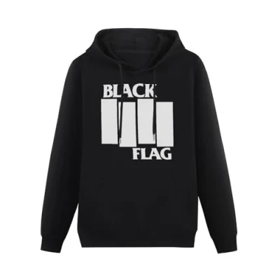 Image of CELeus Black Flag Rock Band Mens Hoody Unisex Music Punk Size L