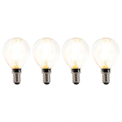 Image of LUEDD Set of 4 E14 dimmable LED Lamps P45 Clear 3W 250 lm 2700K