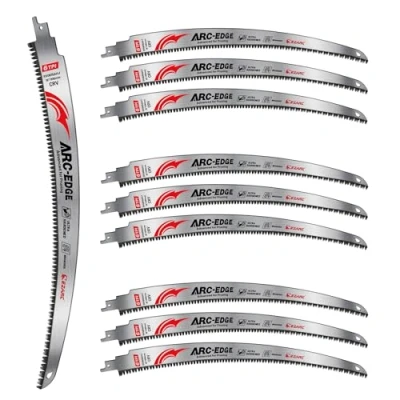 Image of EZARC Japanese Teeth Reciprocating Saw Blades 380 mm, Arc Edge Wood Pruning 6TPI for Tree Trimming, Cutting, 10 Pieces