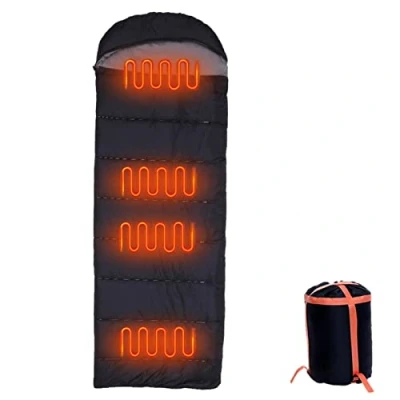 Image of Heated Sleeping Bag for Camping with Battery Power Bank or Type C/USB Supply Backpacking and Hiking