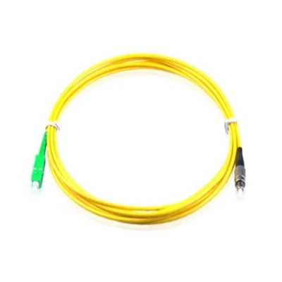 Image of CHB Rugged 3 Meter Simplex Fibre Optic Patch Cable SC LC FC ST E2000 APC UPC Single Mode OS2 9/125 Yellow Lead 3mm Fiber Patchcord (SC/APC FC/UPC)