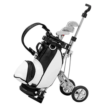 Image of Longridge Desktop Golf Bag &amp; Pen Set, White/Black, GGPHTA