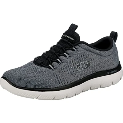 Image of Skechers Men Summits Louvin Loafer, Black White, 10