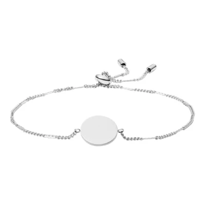 Image of Fossil Bracelet for Women Classics, 216mm Silver Stainless Steel Bracelet, JF03168040