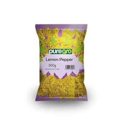 Image of Puregro Lemon Pepper 300g PACK OF 1 Ground Blend Premium Quality Seasoning Pimienta Limon All Purpose Seasoning.