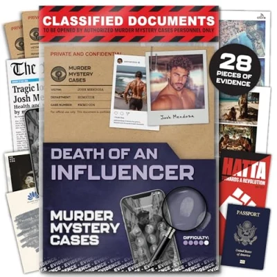 Image of MMC Death of an Influencer Engaging Murder Mystery Games for Adults Crime Solving Detective Game with Realistic Evidence and Clues Cold Case Files Interactive Board