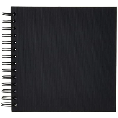 Image of Rossler Soho 180 x 180mm Wiro Bound Photo Album Black (60 Sheets)