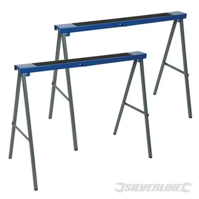 Image of Silverline Metal Saw Horse Twin Pack 125kg
