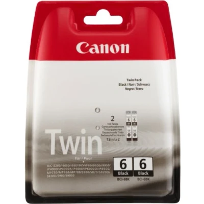 Image of Canon bci 6 Ink Cartridge Twin Pack Black