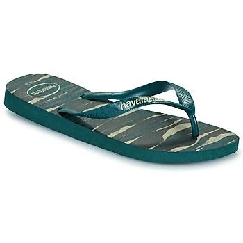 Image of Havaianas TOP CAMU Tbar sandals, Men&#039;s, Size: 6/7, Pantanal green Synthetics