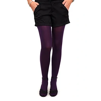 Image of MILKY SILK Semi Opaque Microfiber Tights 40 Denier (Purple, XL)