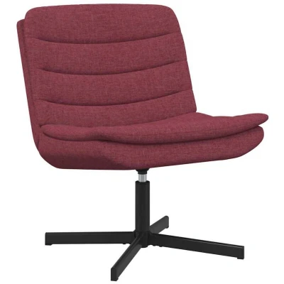 Image of vidaXL Swivel Chair Wine red Fabric Standard Ergonomic