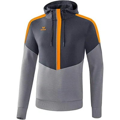 Image of Erima Squad Hoody Slate Grey/Monument Grey/New Orange, XX Large