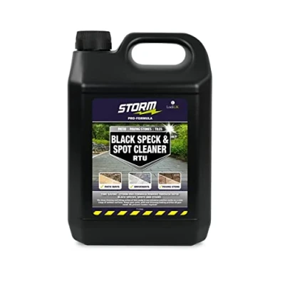 Image of Storm Pro Formula Black Speck &amp; Spot Cleaner Path Ways Drive Paving Stone Time Saving Stains Using This Easy Application 5 Litre