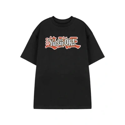 Image of Vanilla Underground Yu Gi Oh! Mens Black Short Sleeved T Shirt Logo Graphic Tee for Adults Oh Merchandise Anime Manga Clothing Fans Novelty Gaming Apparel Gift Him