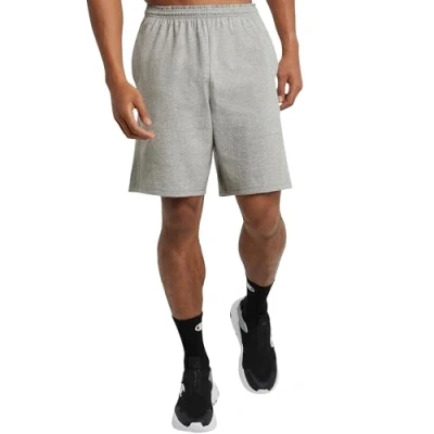 Image of Champion Men&#039;s Jersey Short with Pockets Shorts, Oxford Gray, XXL